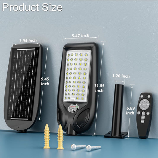 Farolas solares impermeables para exteriores, 30000 lúmenes